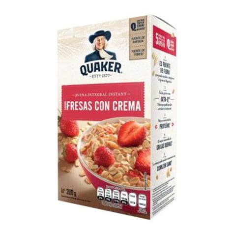 Cereal Quaker avena instant sabor fresas con crema 8 sobres | Walmart