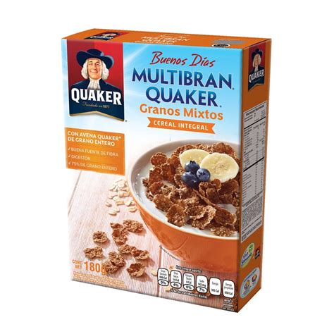 Cereal Quaker multibran granos mixtos 180 g   lagranbodega