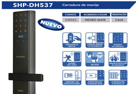 Cerradura Digital Shp Dh537 Samsung   Homecenter.com.co