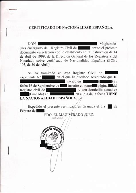 Certificado de nacionalidad española: Procedimiento para ...