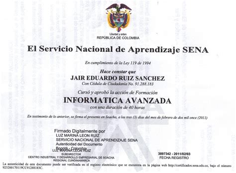 Certificados y Constancias Sena SOFIA Plus | Sena Sofia Plus