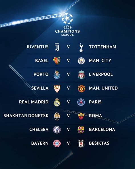 Champions League: ecco il calendario degli ottavi, con gli impegni ...