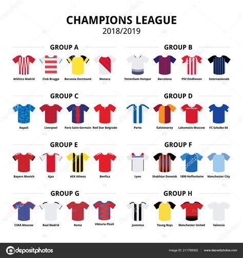Champions League Football Jerseys Kit 2018 2019 Soccer ...