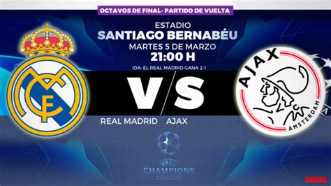 Champions: Real Madrid   Ajax: horario, canal y dónde ver ...