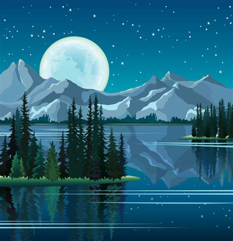 Charming night vector background Free vector in ...