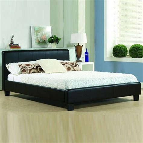 CHEAP BED FRAME DOUBLE KING SIZE LEATHER BEDS WITH MEMORY ...