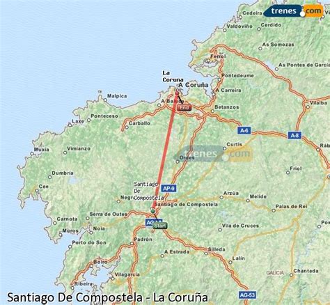 Cheap Santiago de Compostela to La Coruña trains, tickets ...