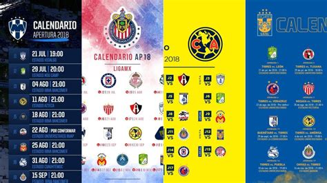 Checa el calendario de tu equipo para el Apertura 2018 de Liga MX   AS ...