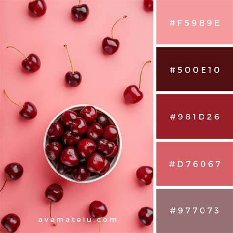 Cherry berry on pink background Color Palette #309 | Ave ...