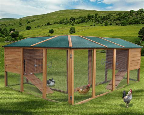 Chicken Coop Poultry Hen House Cage Rabbit Hutch 240x180 ...