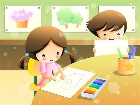 Children s illustration   Painting Lessons 28   Wallcoo.net