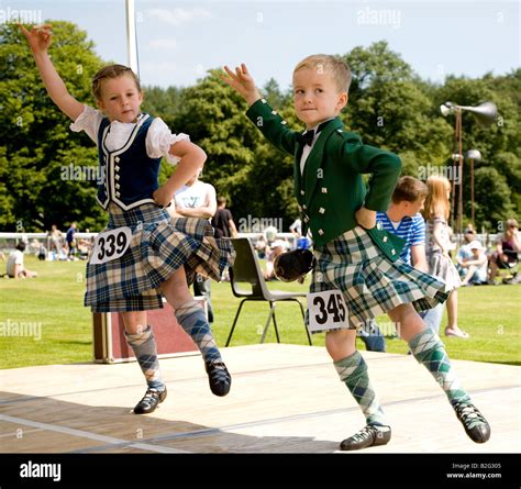 Children Traditional Scottish Highland Dancing During The ...
