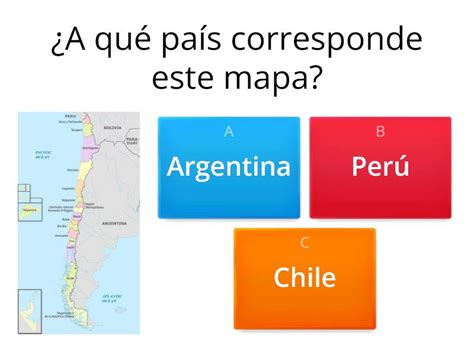 Chile en el mapa 1° Básico   Cuestionario