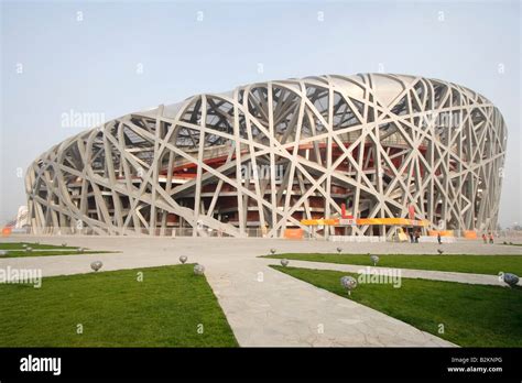 China Beijing Estadio Olímpico en Beijing, conocido como el nido de ...