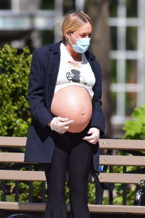 Chloe Sevigny Shows off her growing baby bump during an ...