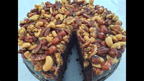 Chocolate Cake With Caramelized Nuts!   YouTube