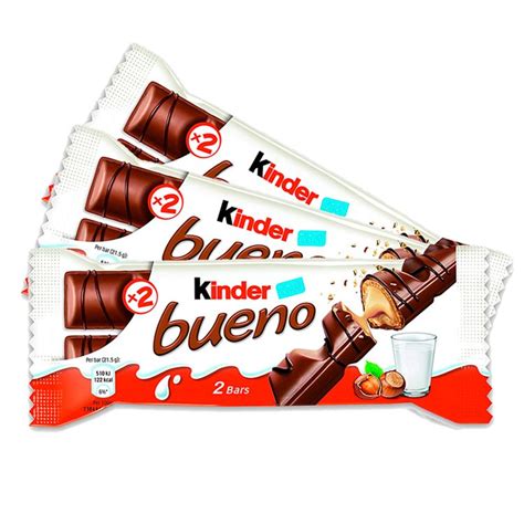 Chocolate Kinder Bueno com 43g 3 Unidades | Cestas Michelli