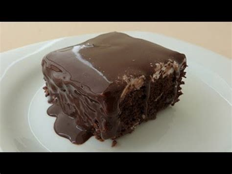 Chocolate Moist Cake Recipe   Turkish Style Wet Cake   YouTube