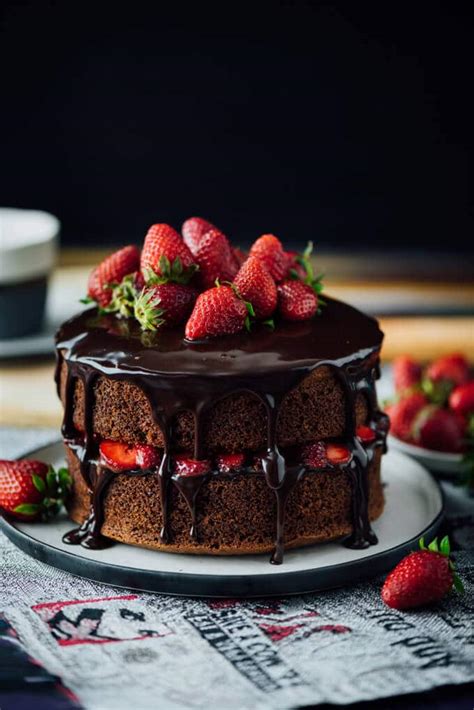 Chocolate Strawberry Cake   Give Recipe