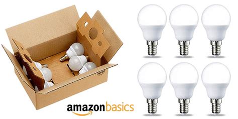 Chollo Pack x6 Bombillas AmazonBasics LED E14 de 5,5W por ...