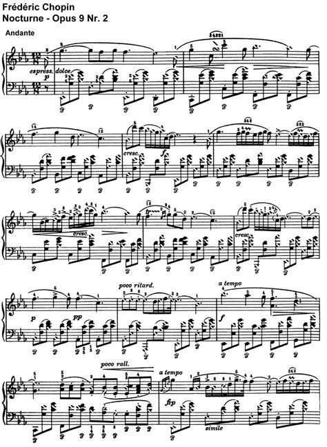 Chopin   Nocturne Opus 9 Nr 2   3 Pages   piano sheet music