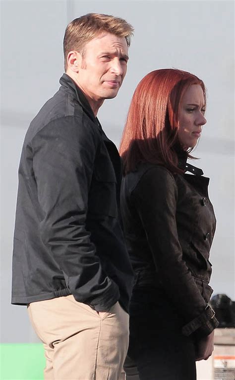 Chris Evans & Scarlett Johansson from Snapped on Set: Movies | E! News