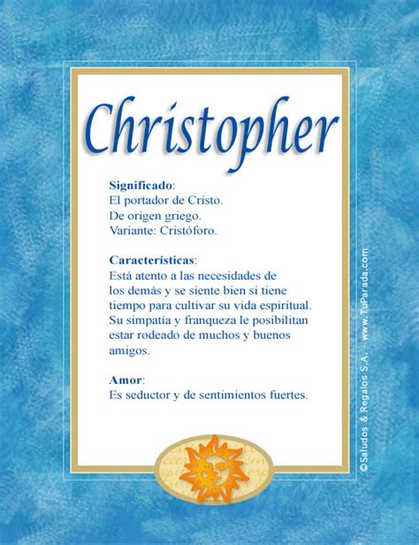 Christopher, C, tarjetas