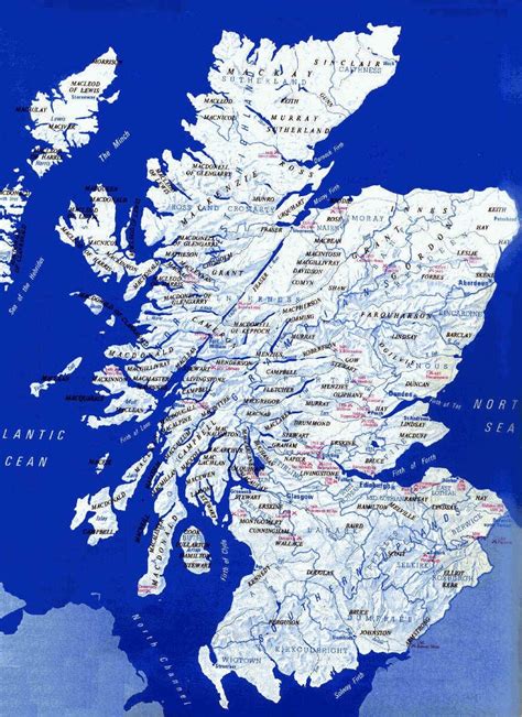 Clan Map of Scotland | Mapas del mundo, Clanes escoceses ...