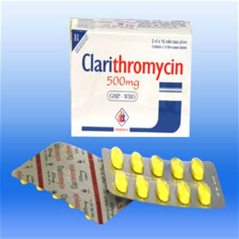 Clarithromycin 500mg   Thuốc biệt dược, công dụng , cách ...