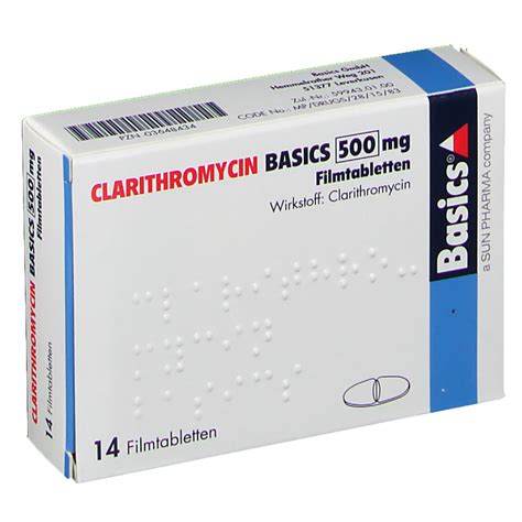 CLARITHROMYCIN BASICS 500 mg 14 St   shop apotheke.com