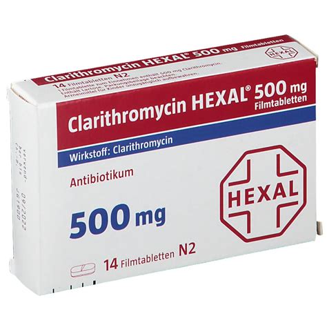 Clarithromycin HEXAL 500 mg 14 St   shop apotheke.com