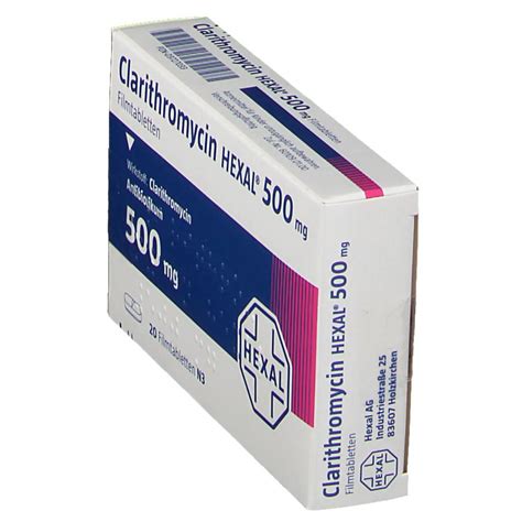 Clarithromycin HEXAL 500 mg 20 St   shop apotheke.com