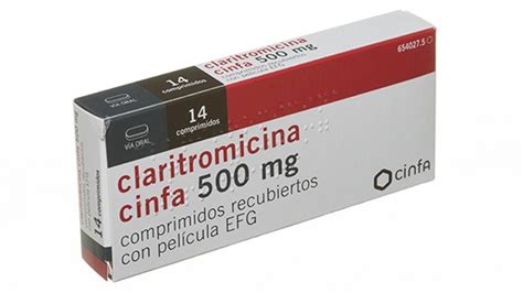 Claritromicina Cinfa 500 Mg Comprimidos Recubiertos Con ...
