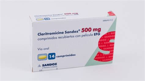 CLARITROMICINA SANDOZ 500 mg COMPRIMIDOS RECUBIERTOS CON ...
