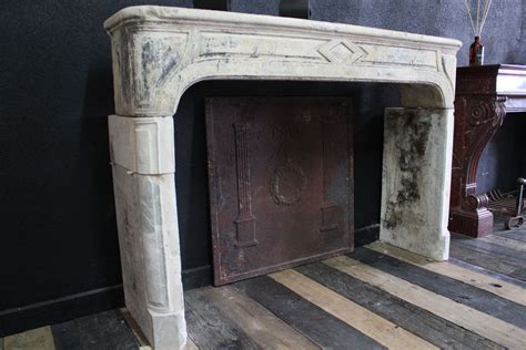 Classic antique French fireplace in limestone | BCA ...