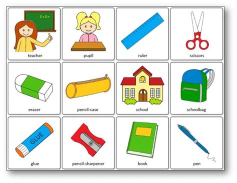 Classroom Objects Memory Game   Free Printable   Speak and Play English