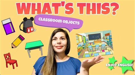 Classroom objects. objetos de la sala de clases en inglés ...
