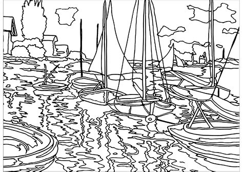 Claude monet   Coloring Pages for Adults