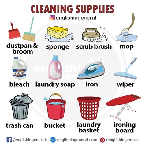 Cleaning Supplies in English | Ingilizce