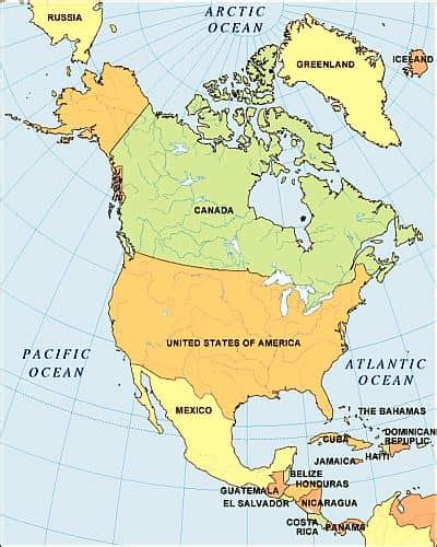 Climate   North America   list of the countries