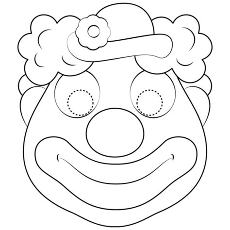 Clown Mask coloring page | Free Printable Coloring Pages
