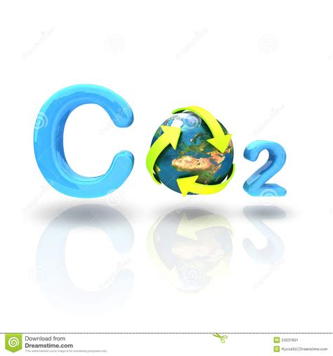 CO2 Formula With Recycle Globe On White Background Stock ...