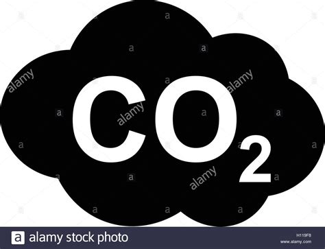 CO2 icon, carbon dioxide formula symbol, vector ...