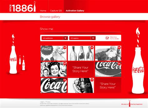 Coca Cola 125 years Intranet   Designers Forever
