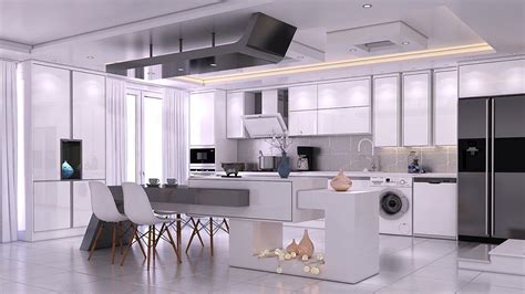 Cocina Blanca 3D Gratis para 3ds Max y V Ray   x3dRoad