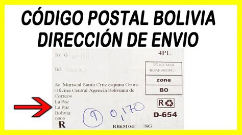 Código Postal Bolivia   Dirección de envío compras por ...