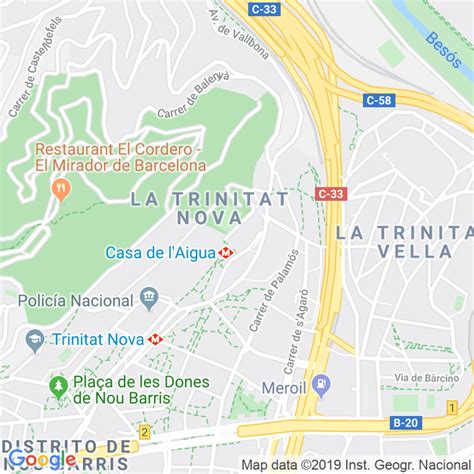 Código Postal calle Barri Trinitat Nova en Barcelona ...