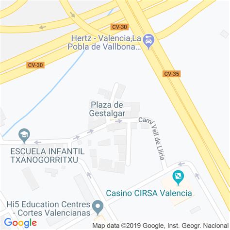 Código Postal calle Gestalgar  Beniferri , plaza en Valencia ...