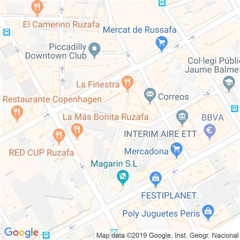 Código Postal calle Romeu De Corbera en Valencia ...