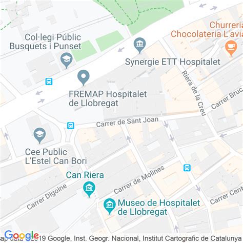 Código Postal calle Sant Joan en Hospitalet de Llobregat,l ...